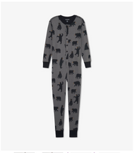 X SMALL and SMALL Charcoal Bears Adult Union Suit
